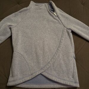 Athleta Kids Heather Gray Wrap Sweatshirt